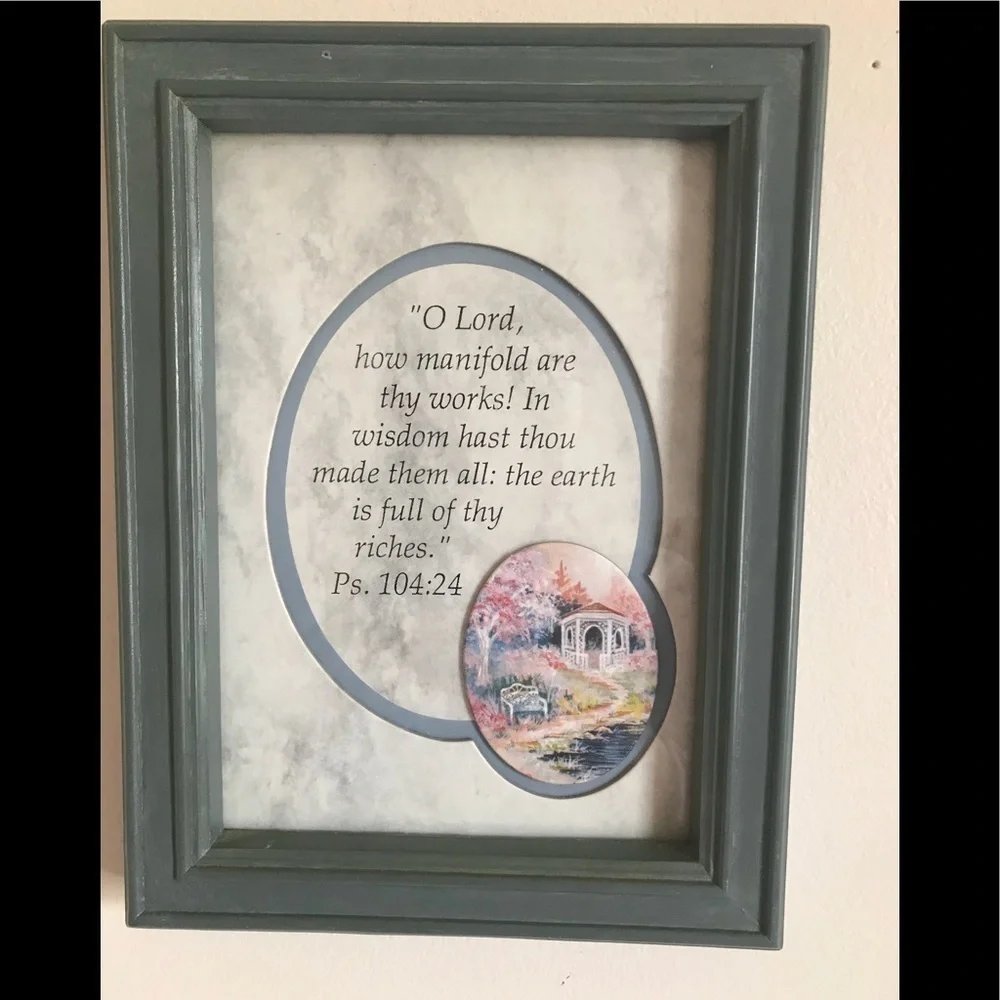 Rare Vintage 1970’s Psalms Verse 104 Mini Picture